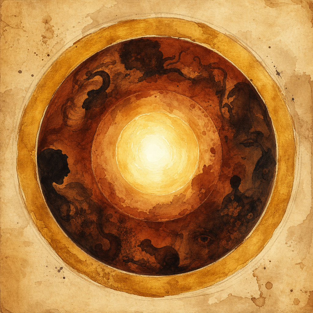 Jungian model of the psyche — concentric circles showing Ego, Shadow and the deeper Self